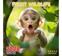Funny Wildlife Calendar 2026: Twelve months of amusing creatures in nature
