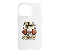 Funny Will Lift for Snacks Citations Sarcastique Fitness Workout Coque pour iPhone 15 Pro Max