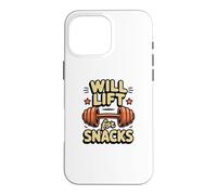 Funny Will Lift for Snacks Citations Sarcastique Fitness Workout Coque pour iPhone 16 Pro Max