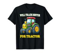 Funny Will Trade Sister for Tractor Farmer Farming Boys T-Shirt