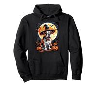 Funny Witch Bulldog Pumpkins Halloween Ghost Spooky Lover Sweat à Capuche