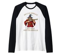Funny Wizard Fantasy Outta Spells But Not Outta Shells Manche Raglan