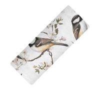 Funny Wolf Tapis de yoga de voyage en caoutchouc naturel antidérapant, épais de 1 mm avec tapis de yoga pour femme 180,3 x 66 cm