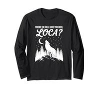 Funny Wolf Where Hell Have You Been Loca Retro Manche Longue