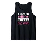 Funny Womens Caffeine and Cuss Words Pet Rat Lover Débardeur