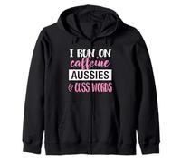 Funny Womens Caffeine & Australian Shepherd Lover Sweat à Capuche