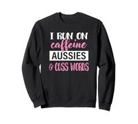 Funny Womens Caffeine & Australian Shepherd Lover Sweatshirt