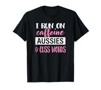 Funny Womens Caffeine & Australian Shepherd Lover T-Shirt