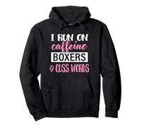 Funny Womens Caffeine Boxer Dog Lover Sweat à Capuche