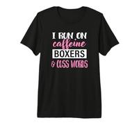 Funny Womens Caffeine Boxer Dog Lover T-Shirt Haut de Gamme