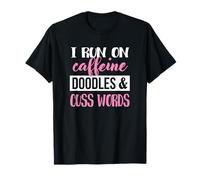 Funny Womens Caffeine Doodles Cuss Words Labradoodle Lover T-Shirt