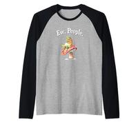 Funny Womens Cottagecore Art Ew People Antisocial Frog Lover Manche Raglan
