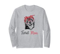 Funny Womens Girls Glasses Bandana Mom Ferret Lover Manche Longue