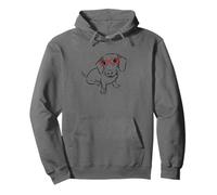 Funny Womens Girls Red Glasses Hipster Nerd Dachshund Lover Sweat à Capuche