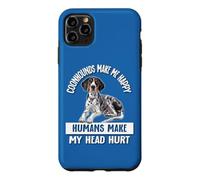 Funny Womens Humans Hurt My Head Bluetick Coonhound Lover Coque pour iPhone 11 Pro Max