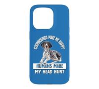 Funny Womens Humans Hurt My Head Bluetick Coonhound Lover Coque pour iPhone 15 Pro