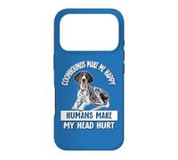 Funny Womens Humans Hurt My Head Bluetick Coonhound Lover Coque pour iPhone 17 Pro