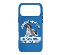 Funny Womens Humans Hurt My Head Bluetick Coonhound Lover Coque pour iPhone 17 Pro Max
