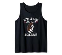 Funny Womens Kids Just A Girl Who Loves Boxer Dog Lover Débardeur