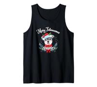 Funny Womens Merry Christmas Schnauzmas Miniature Schnauzer Débardeur