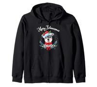 Funny Womens Merry Christmas Schnauzmas Miniature Schnauzer Sweat à Capuche