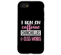Funny Womens Run On Caffeine Cuss Words Chinchilla Lover Coque pour iPhone SE (2020) / 7 / 8