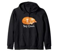 Funny Womens Sleep Nap Queen Orange Tabby Cat Vibes Lover Sweat à Capuche