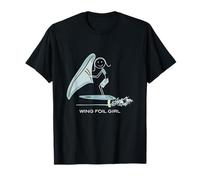 Funny Women's Wing Foil Girl Wing Film T-Shirt