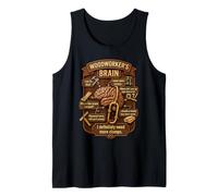 Funny Woodworker Brain Woodworking Humor Carpenter Débardeur