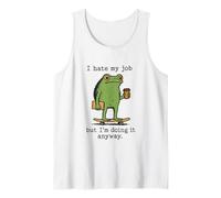 Funny Work Frog Monday's I Hate My Job Doing It Anyway Daily Débardeur