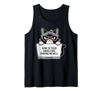 Funny Work From Home Humour Kitty Cats Lover Cat Moms & Dads Débardeur
