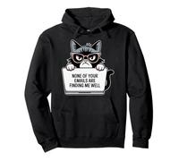 Funny Work From Home Humour Kitty Cats Lover Cat Moms & Dads Sweat à Capuche