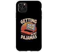 Funny Working from Home Memes Getting Paid in My Pyjamas Coque pour iPhone 11 Pro Max