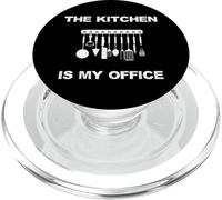 Funny Working From Home The Kitchen Is My Office Hommes Femmes PopSockets PopGrip pour MagSafe