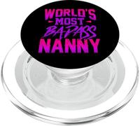 Funny World's Most Badass Nanny Babysitter PopSockets PopGrip pour MagSafe