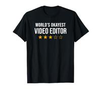Funny World's Okayest éditeur vidéo T-Shirt Graphique avec Valeur