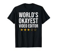 Funny World's Okayest éditeur vidéo T-Shirt Graphique avec Valeur