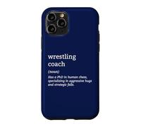 Funny Wrestling Coach Definition Wrestling Strategy Wrestler Coque pour iPhone 11 Pro