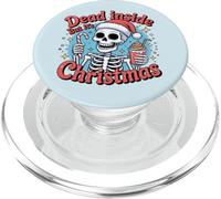 Funny Xmas Skeleton Graphic. Dead Inside But It's Christmas PopSockets PopGrip pour MagSafe