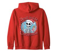 Funny Xmas Skeleton Graphic. Dead Inside But It's Christmas Sweat à Capuche
