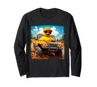 Funny Yellow Rubber Duck Collecting Off-Road Truck Humor Manche Longue