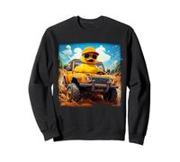 Funny Yellow Rubber Duck Collecting Off-Road Truck Humor Sweatshirt