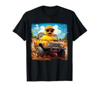 Funny Yellow Rubber Duck Collecting Off-Road Truck Humor T-Shirt