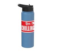 Funny Yes I'm Chilling Vacation Mode paisible Relaxant Stainless Steel Insulated Water Bottle