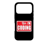 Funny Yes I'm Coding Programmer Développeur Web Data Scientist Coque pour iPhone 17 Pro