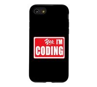 Funny Yes I'm Coding Programmer Développeur Web Data Scientist Coque pour iPhone SE (2020) / 7/8