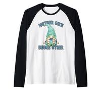 Funny Yoga Teacher GNOME Graphic for Grandma Life Yoga Mom Manche Raglan