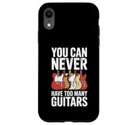 Funny You Can Never Have Too Many Guitars Saying Humour Coque pour iPhone XR