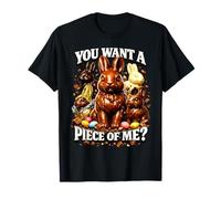 Funny You Want a Piece of Me Easter Bunny Dad Blague T-Shirt