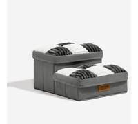 FUNNYFUZZY Escaliers pour chien à motif damier gris avec rangement - 2 marches